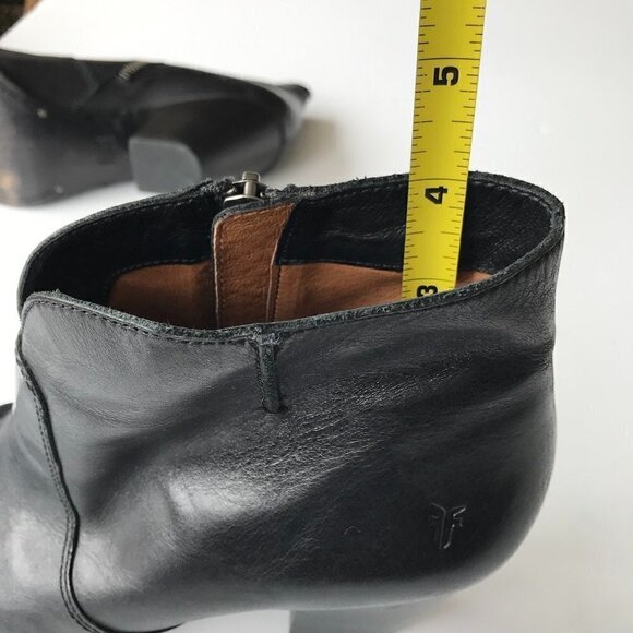 FRYE Jennifer Bootie Leather Pointed Toe Ankle Western Style Boots Black, 8M - Picture 15 of 16